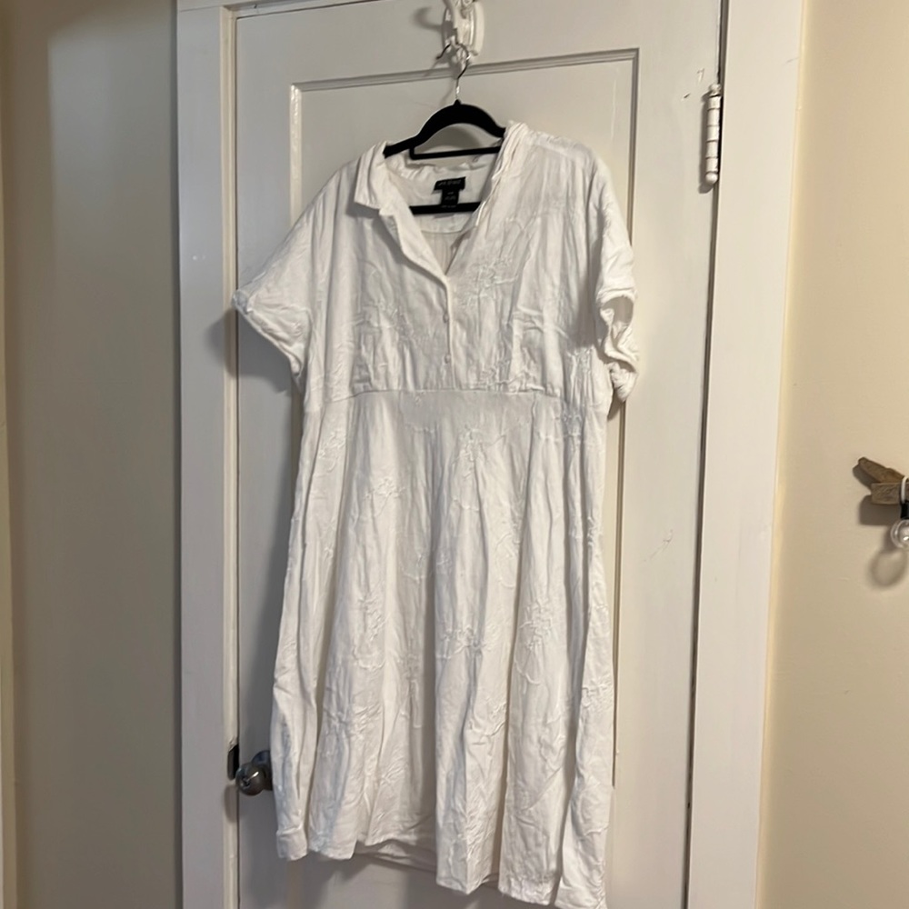 Lane Bryant White Swing Dress 26W